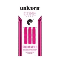 Unicorn Core Plus Pink Rubberised 22g Steel Tip Darts -Sports Equipment Store 101CORPNK 3 1