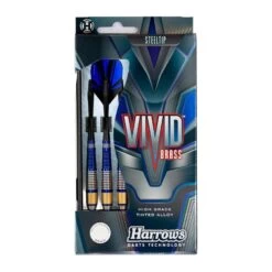 Harrows Vivid Brass Blue 23g Steeltip Darts -Sports Equipment Store BD108523 3
