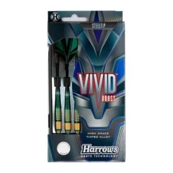 Harrows Vivid Brass Green 24g Steeltip Darts -Sports Equipment Store BD108624 3