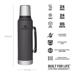 Stanley The Legendary Classic Bottle 1.0L Charcoal -Sports Equipment Store PM1008266059 3