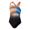 Speedo Digital Placement Girls Powerback Swimsuit Black -Sports Equipment Store SPJ074 1