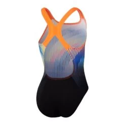 Speedo Digital Placement Girls Powerback Swimsuit Black -Sports Equipment Store SPJ074 2