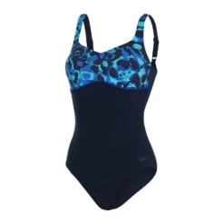 Speedo ContourLustre Printed Shaping Ladies Swimsuit -Sports Equipment Store SPS138NVY 4